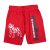 Pitbull férfi rövidnadrág – piros, „Pitbull Syndicate” grafikával