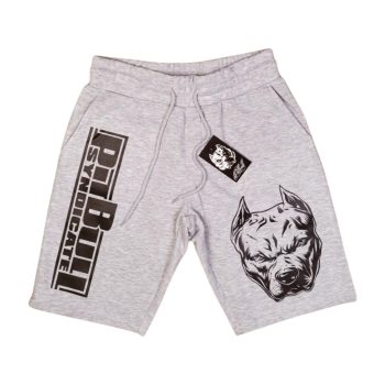   Pitbull férfi rövidnadrág – szürke, „Pitbull Syndicate” grafikával