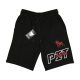 Pitbull férfi rövidnadrág – fekete, „PIT Streetwear” grafikával